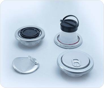 63mm Crimpon with Plain aluminium seal easy tear out spout Closures