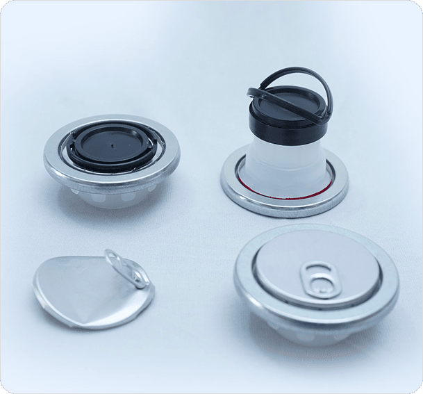 63mm Crimpon with Plain aluminium seal easy tear out spout Closures - Image 2